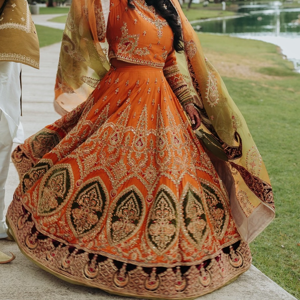 Pakistani Mehndi Bridal Outfit